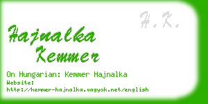 hajnalka kemmer business card